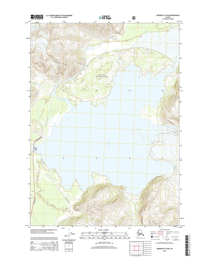 USGS Topo Map Cordova C2 NW (Southcentral Alaska) Topo Maps