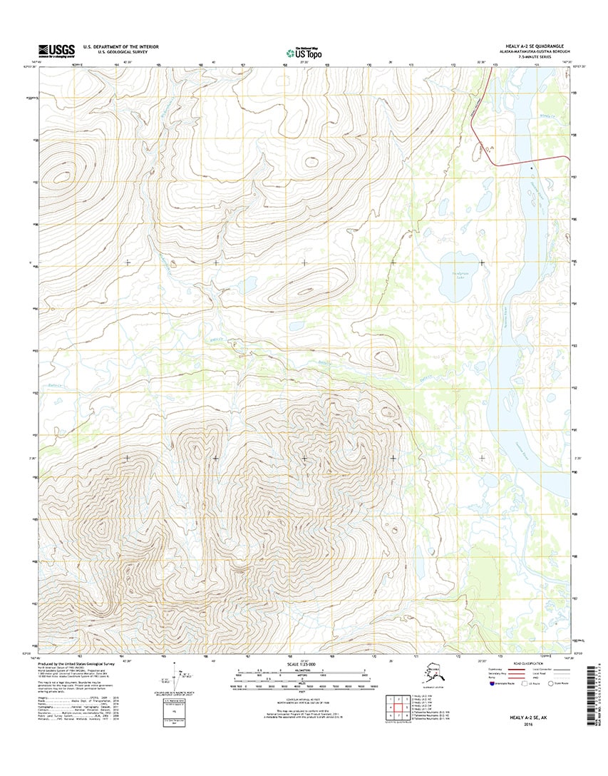 USGS Topo Map Healy A2 SE (Interior Alaska) Topo Maps Alaska Handbook
