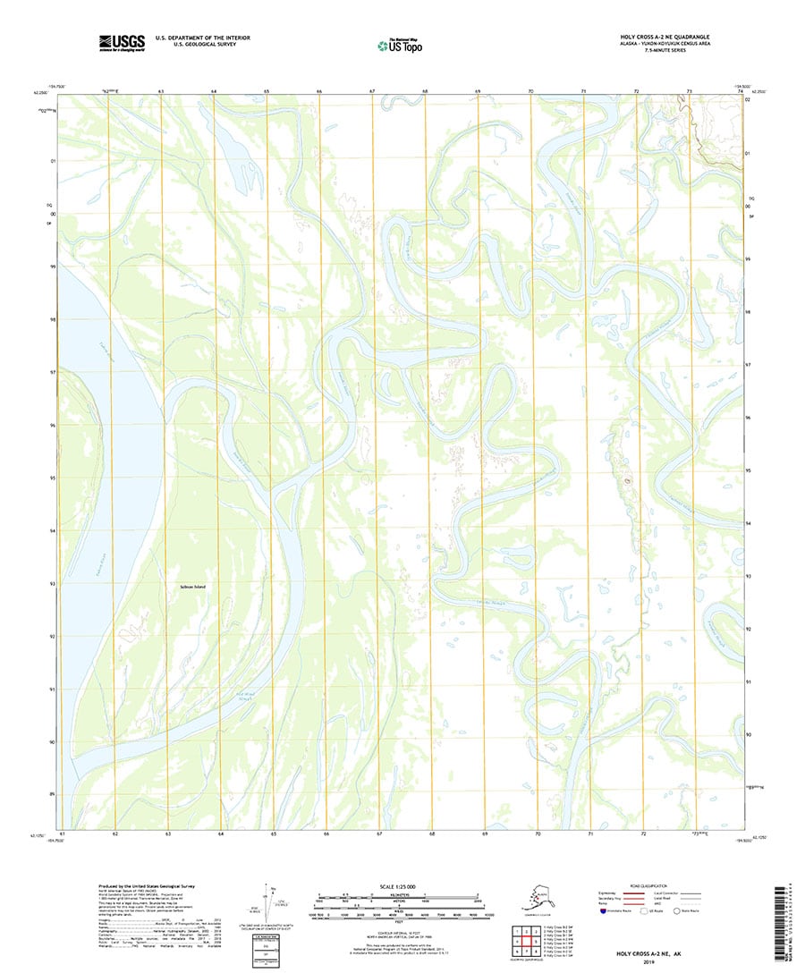 USGS Topo Map Holy Cross A2 NE (Interior Alaska) Topo Maps Alaska