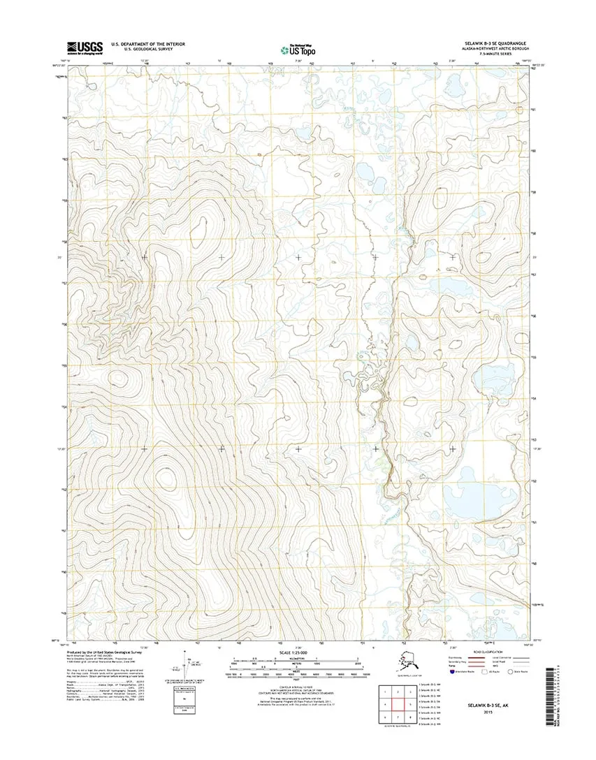 USGS Topo Map Selawik B3 SE (North / Northwest Alaska) Topo Maps
