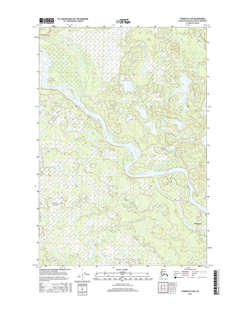 USGS Topo Map Tyonek D3 NW (Southcentral Alaska) Topo Maps Alaska