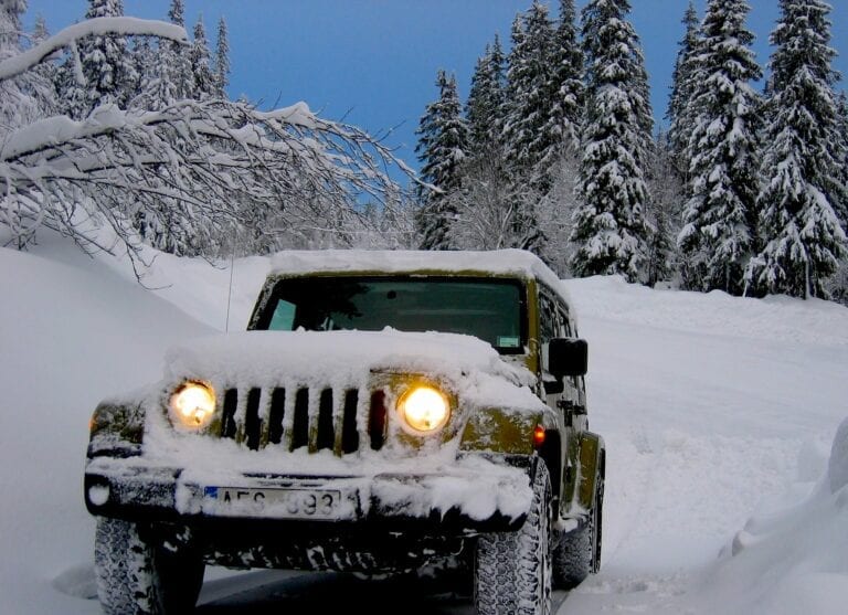 Jeep in winter